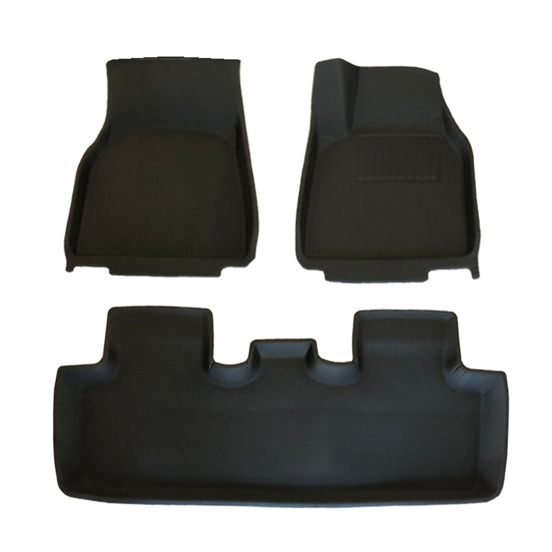Model Y Lightweight No Pattern All-Weather TPE+XPE Foot Mats-3PCS