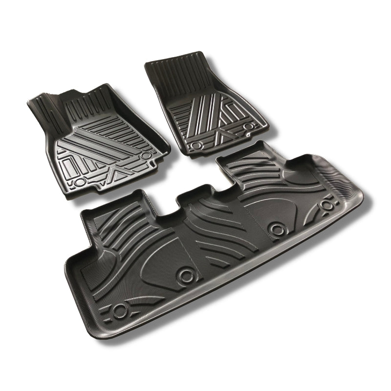 Model Y 3D Thickened Diamond Pattern All-Weather TPE Floor Mats-3PCS