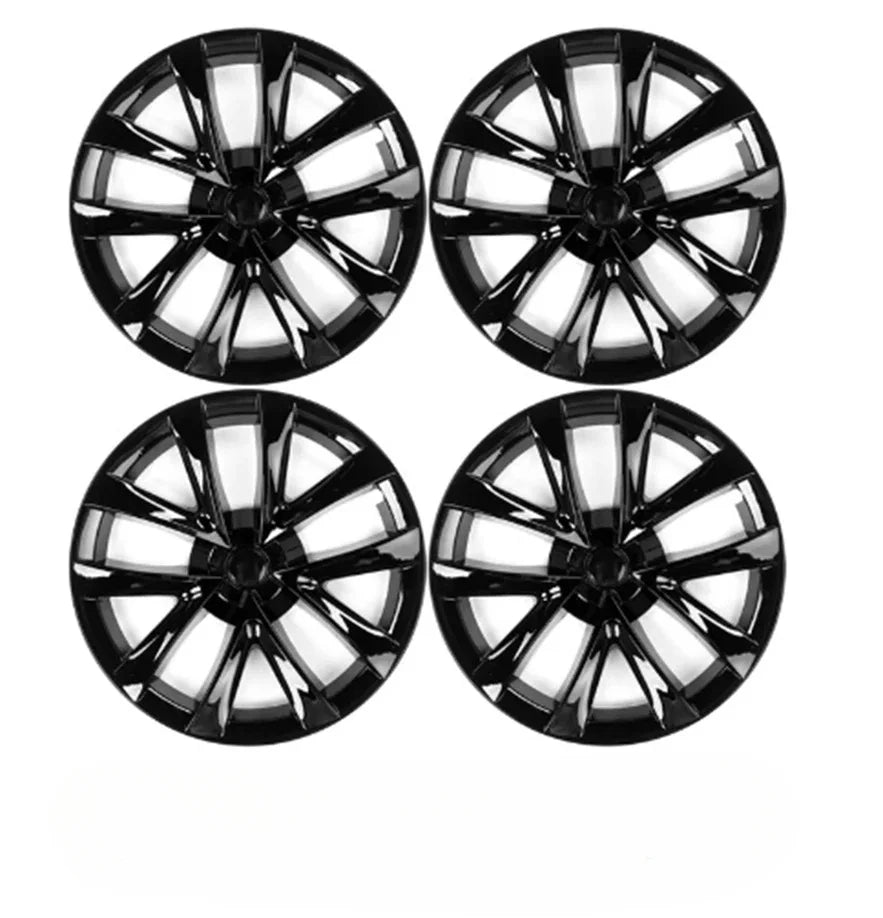 FITKMH Model 3 Hubcaps,18'' Model S Plaid Arachnid Wheels Version covers, Compatible with Model 3 Accessories 2017-2023 Hubcaps