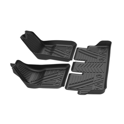 Model 3 3D Thickened Diamond Pattern All-Weather TPE Floor Mats-3PCS