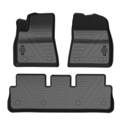 Model 3 3D Thickened Diamond Pattern All-Weather TPE Floor Mats-6PCS