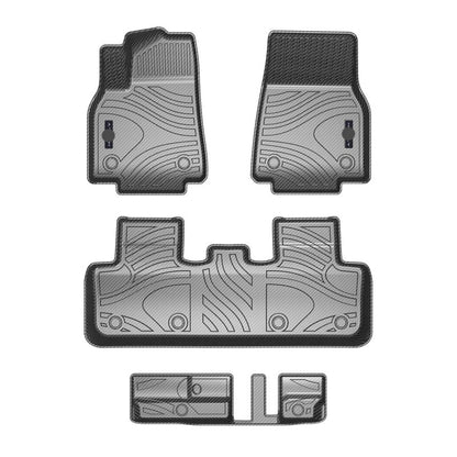 Model Y 3D Carbon Fiber Pattern All-Weather TPE Floor Mats For 7seats-4PCS