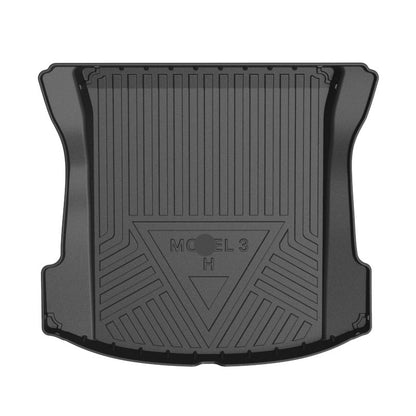 Model 3 3D Thickened Diamond Pattern All-Weather TPE Floor Mats-6PCS
