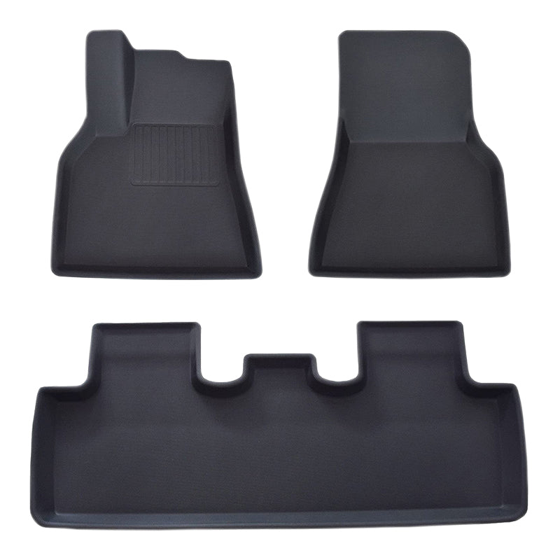 Model Y Lightweight No Pattern All-Weather TPE+XPE Foot Mats-6PCS
