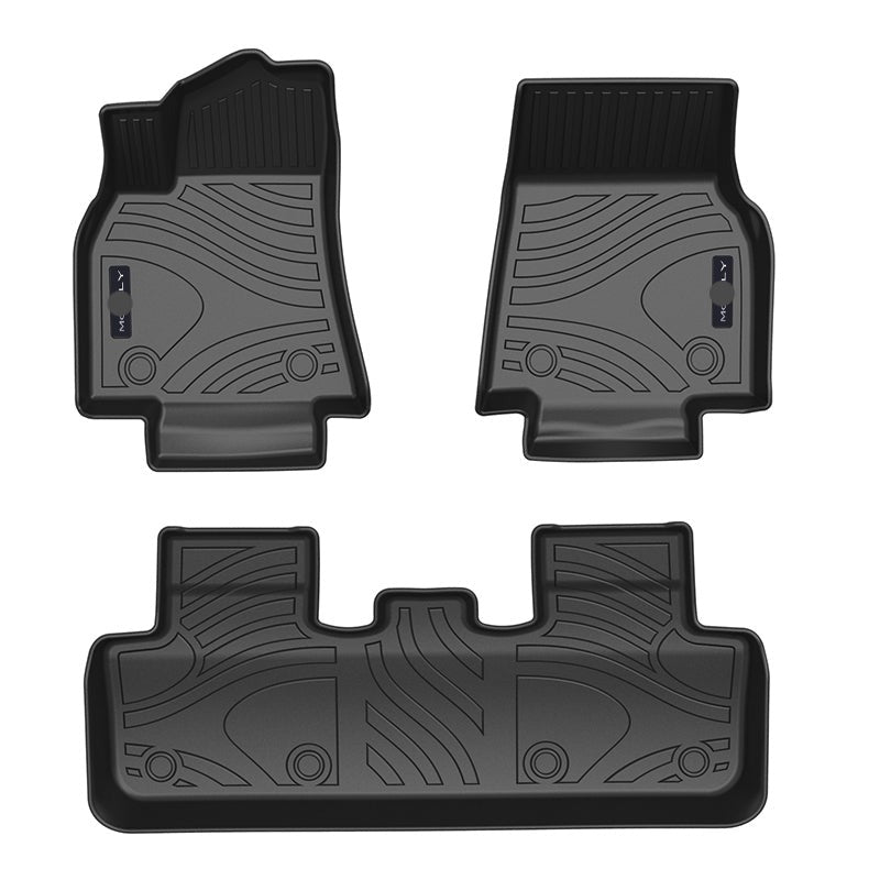 Model Y 3D Thickened Diamond Pattern All-Weather TPE Floor Mats-3PCS