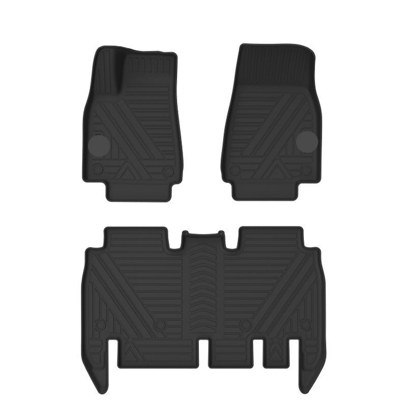 Model X 3D Thickened Diamond Pattern All-Weather TPE Floor Mats-3PCS