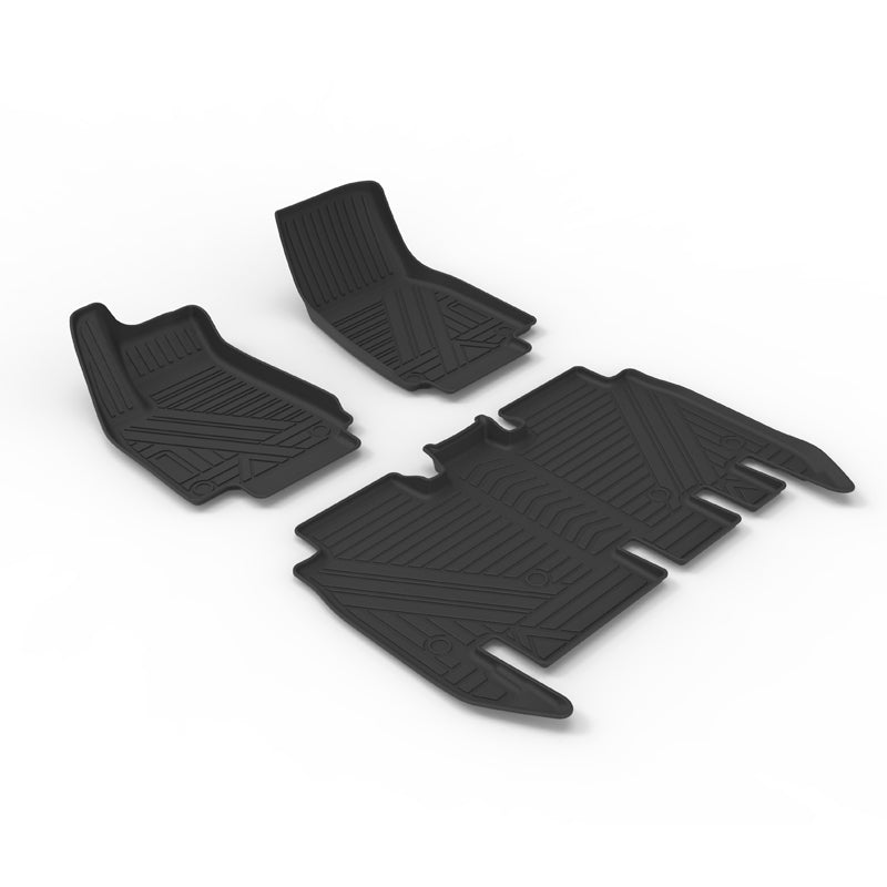 Model X 3D Thickened Diamond Pattern All-Weather TPE Floor Mats-3PCS