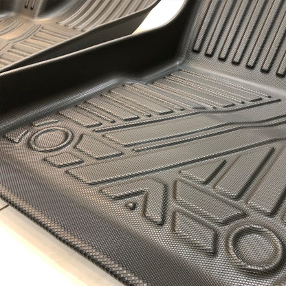 Model 3 3D Thickened Diamond Pattern All-Weather TPE Floor Mats-6PCS