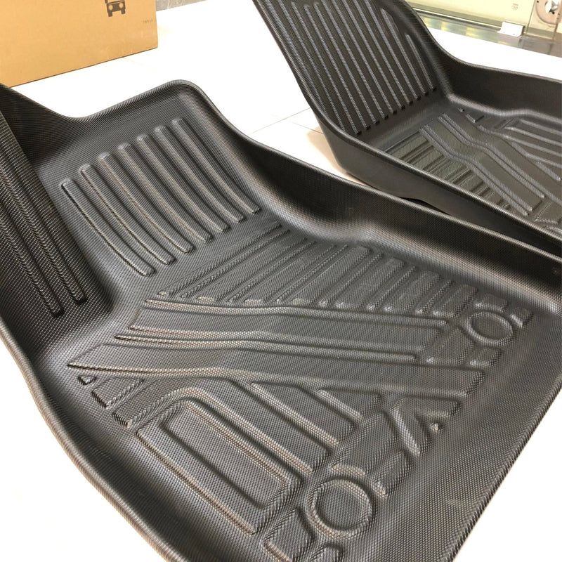 Model 3 3D Thickened Diamond Pattern All-Weather TPE Floor Mats-6PCS