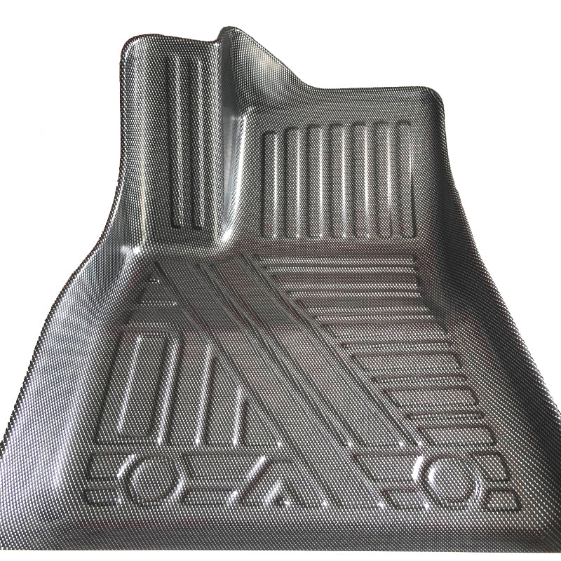 Model 3 3D Carbon Fiber Look Pattern All-Weather TPE Floor Mats-3PCS