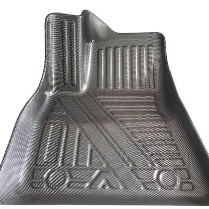 Model 3 3D Carbon Fiber Look Pattern All-Weather TPE Floor Mats-3PCS
