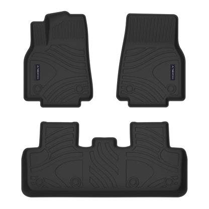 Model Y 3D Thickened Diamond Pattern All-Weather TPE Floor Mats-6PCS