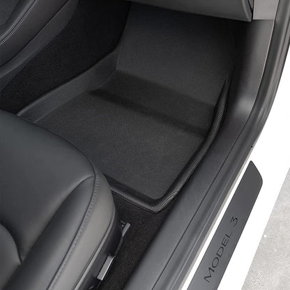 Model 3 Lightweight No Pattern Weather All-Weather TPE+XPE Foot Mats-6PCS