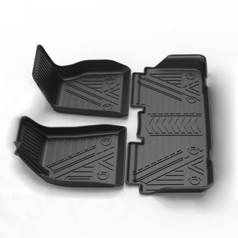 Model S 3D Thickened Diamond Pattern All-Weather TPE Floor Mats-3PCS