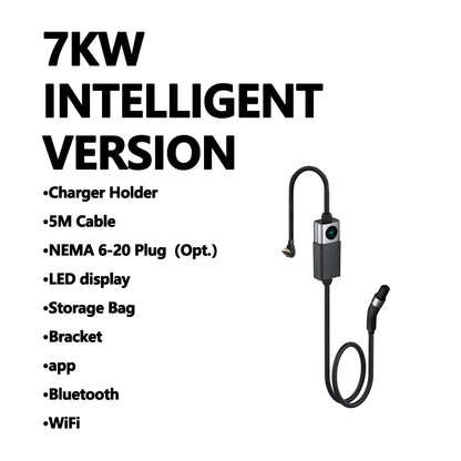 FITMPH Tesla EV Charger, Wall Mount & Portable 2-in-1,7KW, Compatible with All Tesla Models 3/Y/S/X