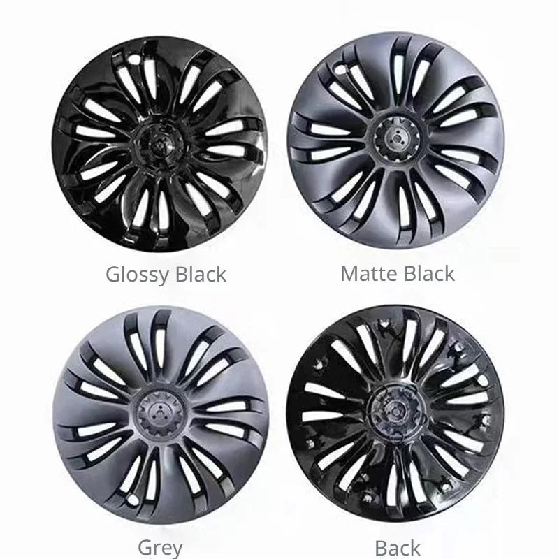 FITKMH 4PCS Wheel Hubcaps For Tesla Model Y 2021-2023, 19Inch Performance Replacement，Full Rim Cover, Upgrade Accessories