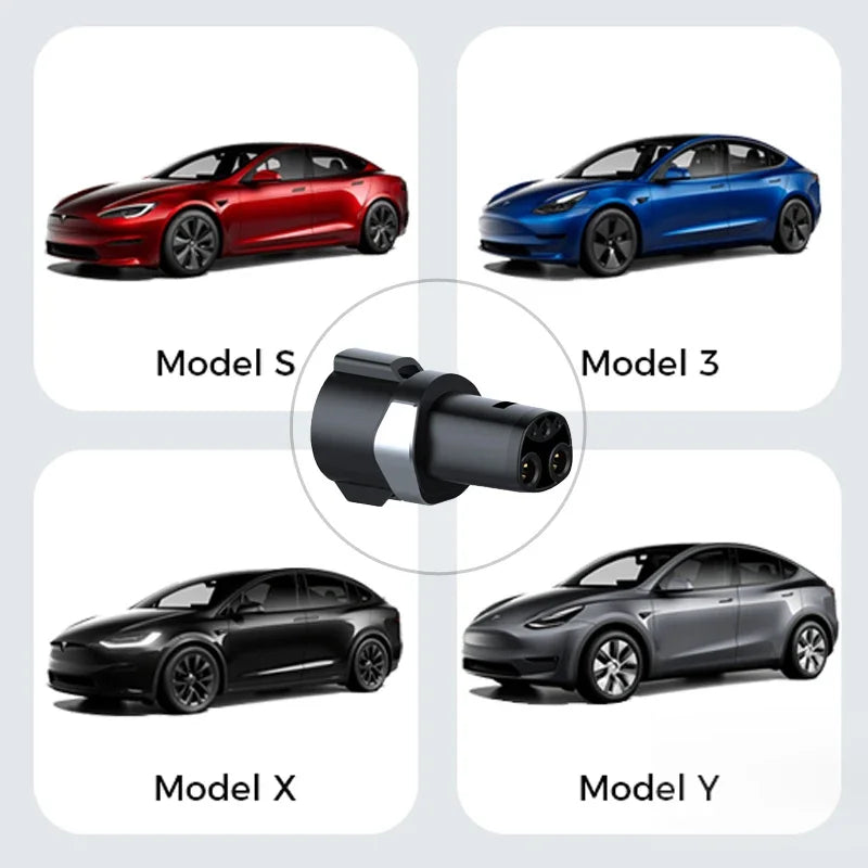 FITMPH J1772 to Tesla Charging Adapter | Plug and Pull life over 10000 times converter, high-tech and stylish