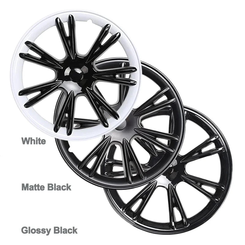FITKMH Wheel Hub Covers For Tesla Model Y 2021-2023, 19 inch Hubcaps Replacement, ABS Tesla Accessories 4 pcs Full Wrapped