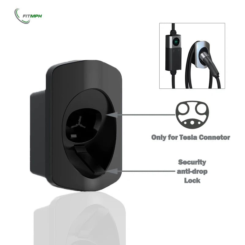 FITMPH EV Charger Cable Holder for US Tesla, with Wall Box Cable Organizer, only for US Tesla owners, NACS EV Cable Organizer