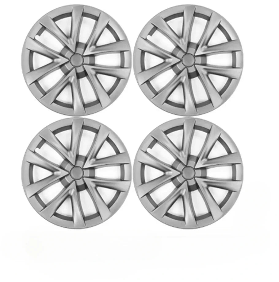 FITKMH Model 3 Hubcaps,18'' Model S Plaid Arachnid Wheels Version covers, Compatible with Model 3 Accessories 2017-2023 Hubcaps