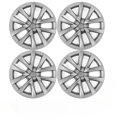 FITKMH Model 3 Hubcaps,18'' Model S Plaid Arachnid Wheels Version covers, Compatible with Model 3 Accessories 2017-2023 Hubcaps