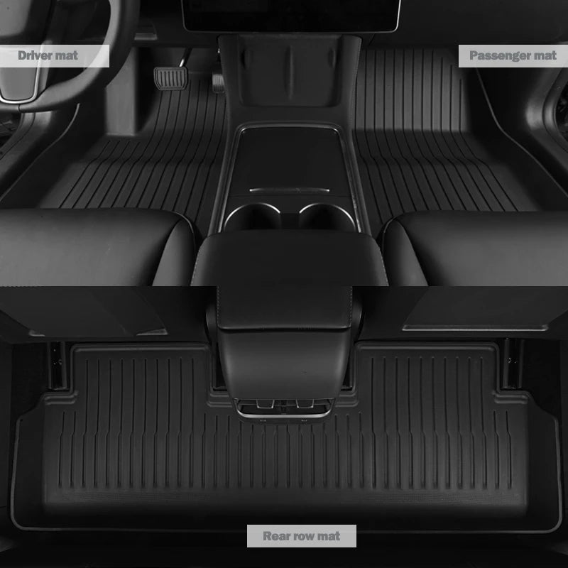 FITKMH Car Floor Mats for Tesla Model 3 2017-2024,100% TPE eco-friendly material, All-Weather Floor Mats, With anti slip backing