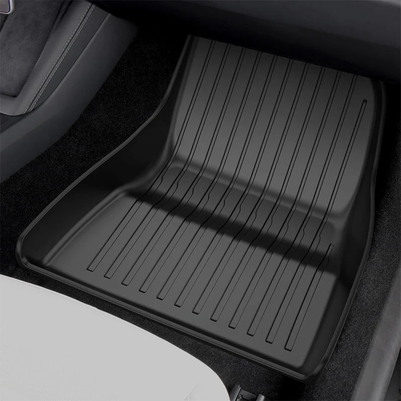 FITKMH Car Floor Mats for Tesla Model 3 2017-2024,100% TPE eco-friendly material, All-Weather Floor Mats, With anti slip backing