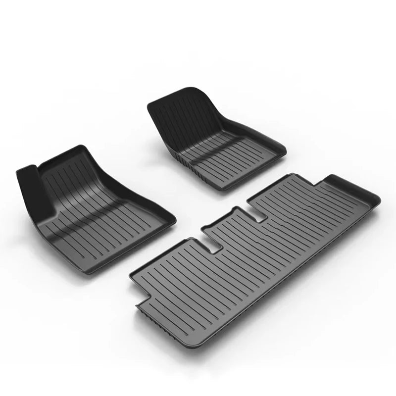FITKMH Car Floor Mats for Tesla Model 3 2017-2024,100% TPE eco-friendly material, All-Weather Floor Mats, With anti slip backing