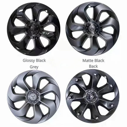 FITKMH ABS wheel hubcaps,Only for Tesla Model Y 2021-2023, 19Inch-Big Blade Style-Variety* (4PCS) ,3Colors Options