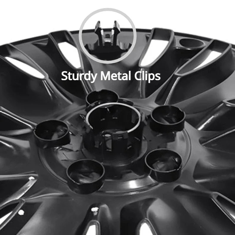 FITKMH 4PCS Wheel Hubcaps For Tesla Model Y 2021-2023, 19Inch Performance Replacement，Full Rim Cover, Upgrade Accessories