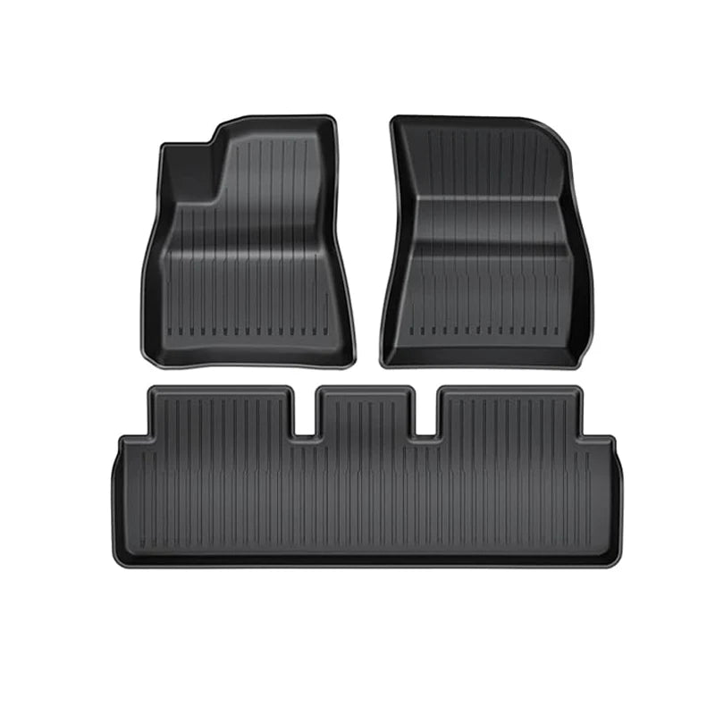 FITKMH Car Floor Mats for Tesla Model 3 2017-2024,100% TPE eco-friendly material, All-Weather Floor Mats, With anti slip backing