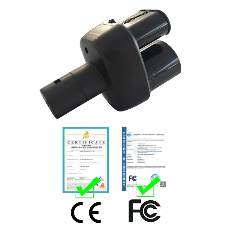 FITMPH CCS2+Type 2 to Tesla Adapter, DC&AC 2in1 adapter,  200kW for Model 3/X/Y/S, Max Current 250V 32A, for US Tesla in Europe