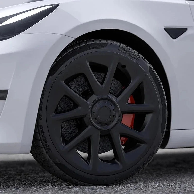 FITKMH Wheel Hub Covers, Fit for 2017-2023 Tesla Model 3, Wheel Hubcaps-18Inch Blade Style-Variety* (4PCS), Model 3 Accessories