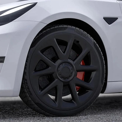 FITKMH Wheel Hub Covers, Fit for 2017-2023 Tesla Model 3, Wheel Hubcaps-18Inch Blade Style-Variety* (4PCS), Model 3 Accessories
