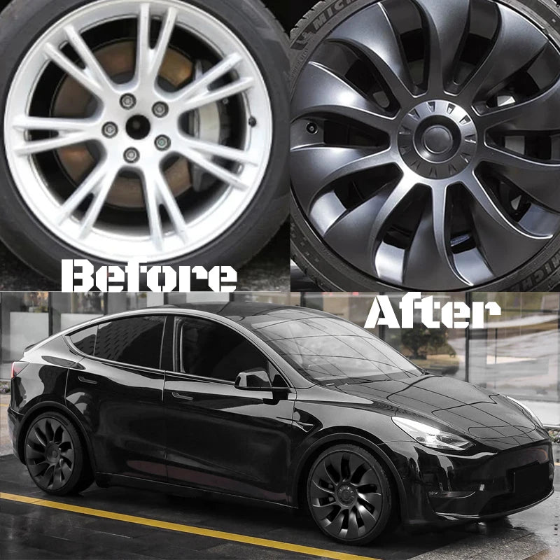FITKMH Tesla Model Y Hubcaps-20 Inch Wheel Covers Replacement, Compatible with Model Y 2021-2023, Whirlwind Style, 4PCS