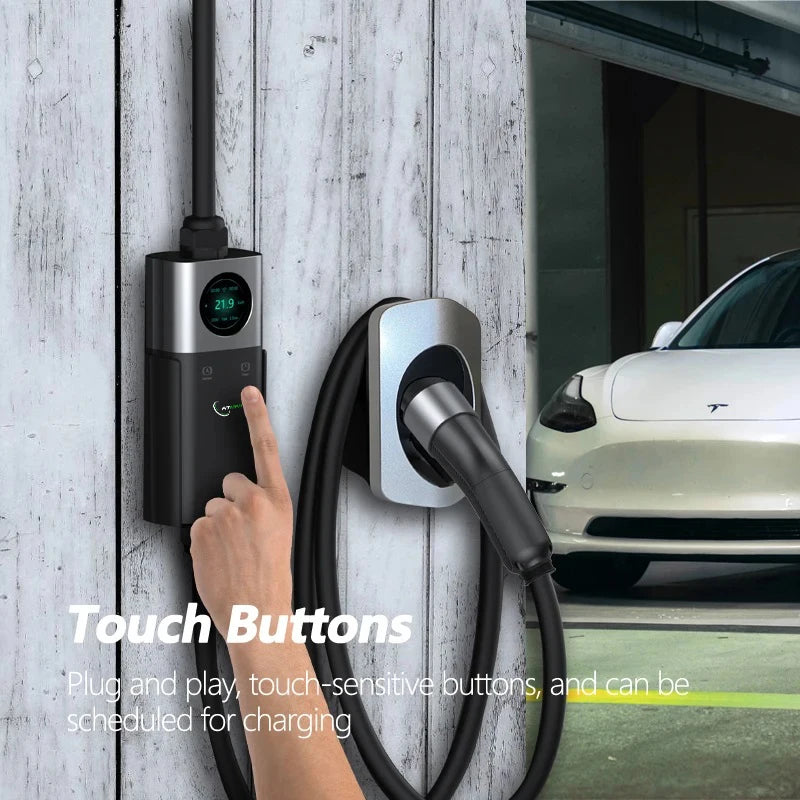 FITMPH Tesla EV Charger, Wall Mount & Portable 2-in-1,7KW, Compatible with All Tesla Models 3/Y/S/X