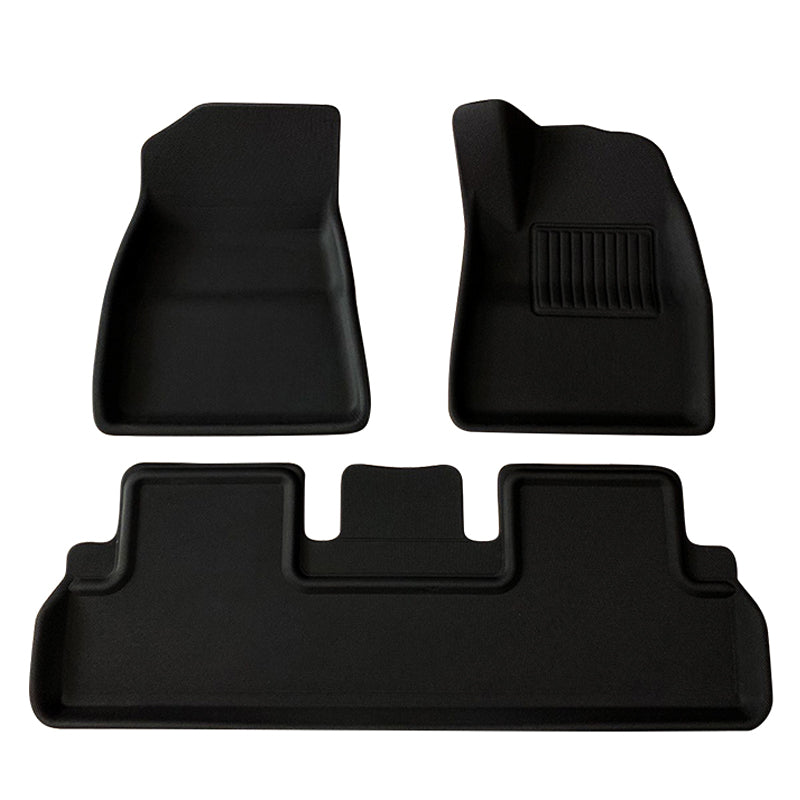 Model 3 Lightweight No Pattern Weather All-Weather TPE+XPE Foot Mats-6PCS
