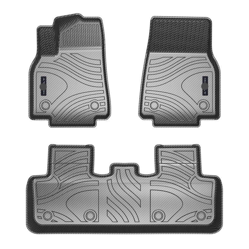 Model Y 3D Carbon Fiber Pattern All-Weather TPE Floor Mats-3PCS