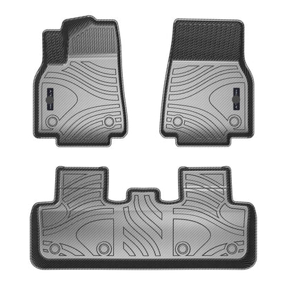 Model Y 3D Carbon Fiber Pattern All-Weather TPE Floor Mats-3PCS