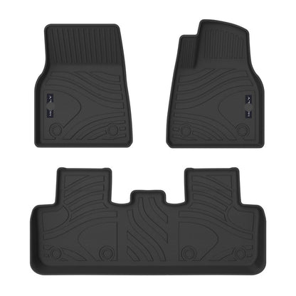 Model Y 3D Thickened Diamond Pattern All-Weather TPE Floor Mats-3PCS